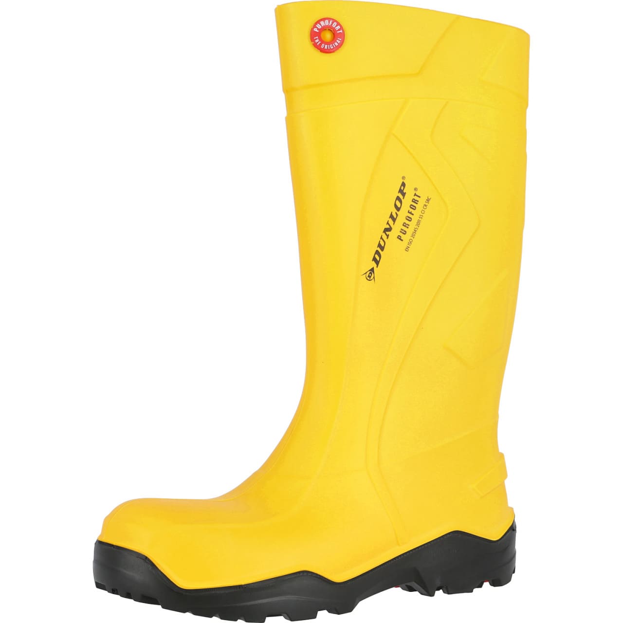 Sicherheitsstiefel S5 der Marke Dunlop, Modell Purofort+ S5 Gelb